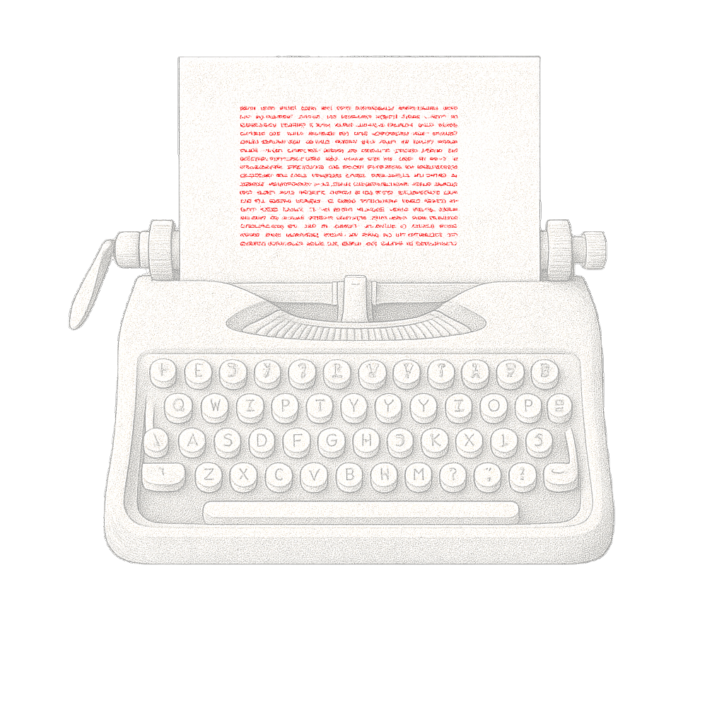 Alte Schreibmaschine als Symbol für Kunstsprachen wie Volapük und Esperanto in der Science-Fiction