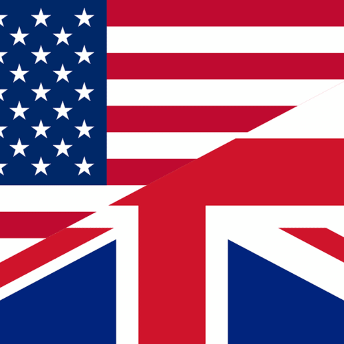 American and British Flag