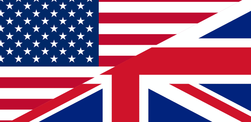 American and British Flag
